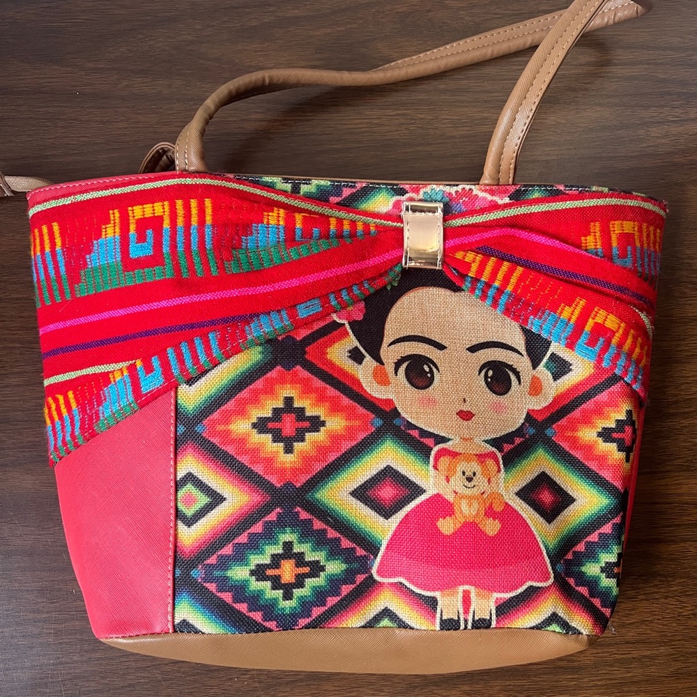 Unbranded Frida Vinyl and Fabric Tote